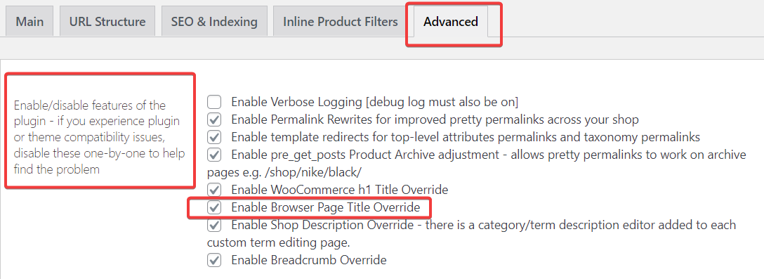 Super Speedy Plugins - Enabling Browser Page Title Override to Customise Page Titles