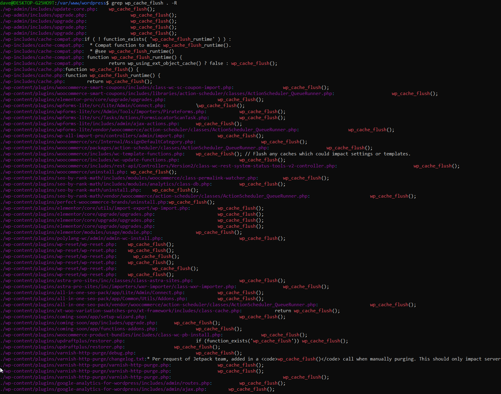 WordPress function wp_count_posts() trying to fetch counts from cache if not flushed.
