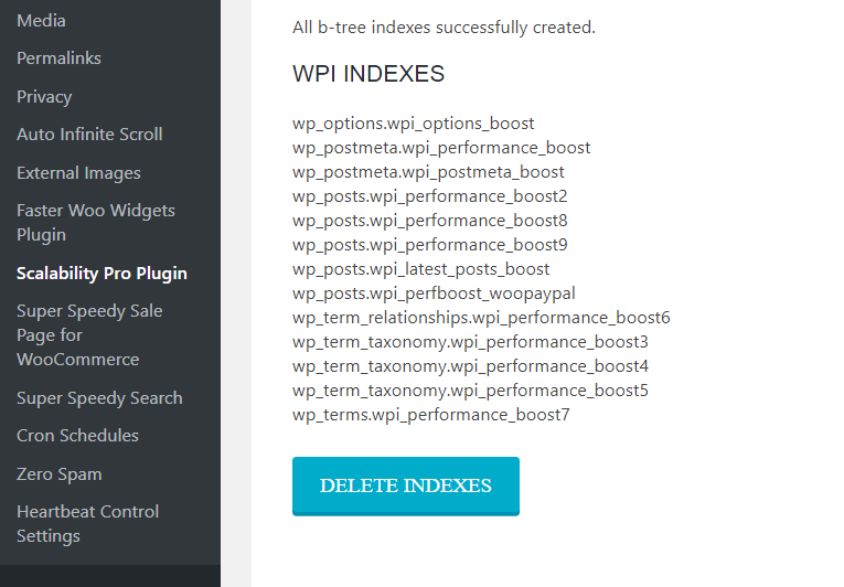 Minor update for Scalability Pro fixes the index issue